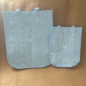 Lululemon Reusable Light Blue Tote Set
